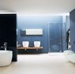 室内家装蓝色卫生间设计效果图