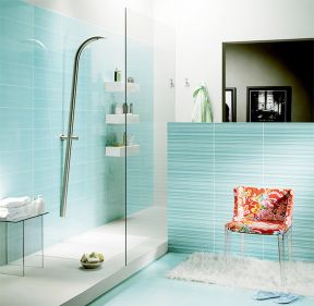 蓝色卫生间 卫生间瓷砖图片