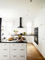 别墅装饰装修厨房黑白橱柜效果图片
