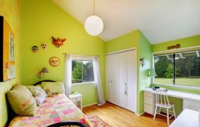 儿童卧室家具效果图 顶楼阁楼装饰