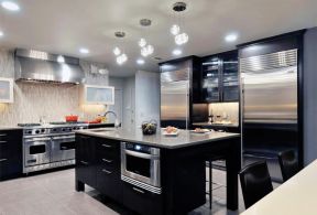 黑白橱柜 装修厨房设计效果图