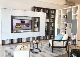 现代简约式风格客厅电视组合柜装修图片