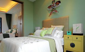 小卧室儿童房 床背景墙装饰效果图