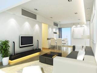 一层小别墅小户型客厅电视墙设计效果图