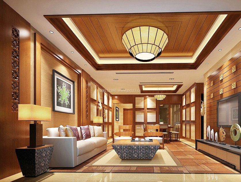 美式客厅装修设计效果图大全2023 