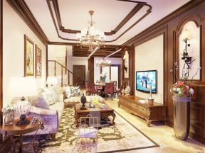 客厅装修效果图大全2020 中式古典家具