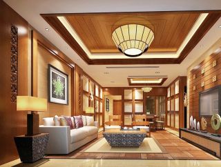 美式客厅装修设计效果图大全2023 