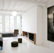 北欧风格家居客厅壁炉设计装修效果图片