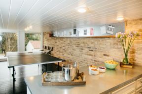 背景墙瓷砖 开放式厨房餐厅设计