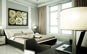 古典现代风格 现代卧室床头背景墙