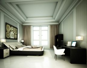 古典现代风格 2020卧室吊顶效果图
