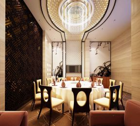 中式风格元素饭馆包间精美吊顶图片