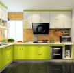 小厨房绿色橱柜装修效果图大全2023图片 