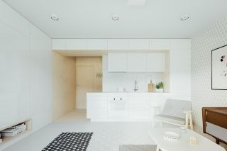 95平米房屋白色小厨房装修效果图 
