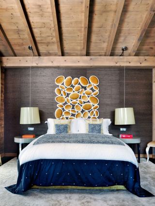欧式风格卧室床头背景墙效果图欣赏