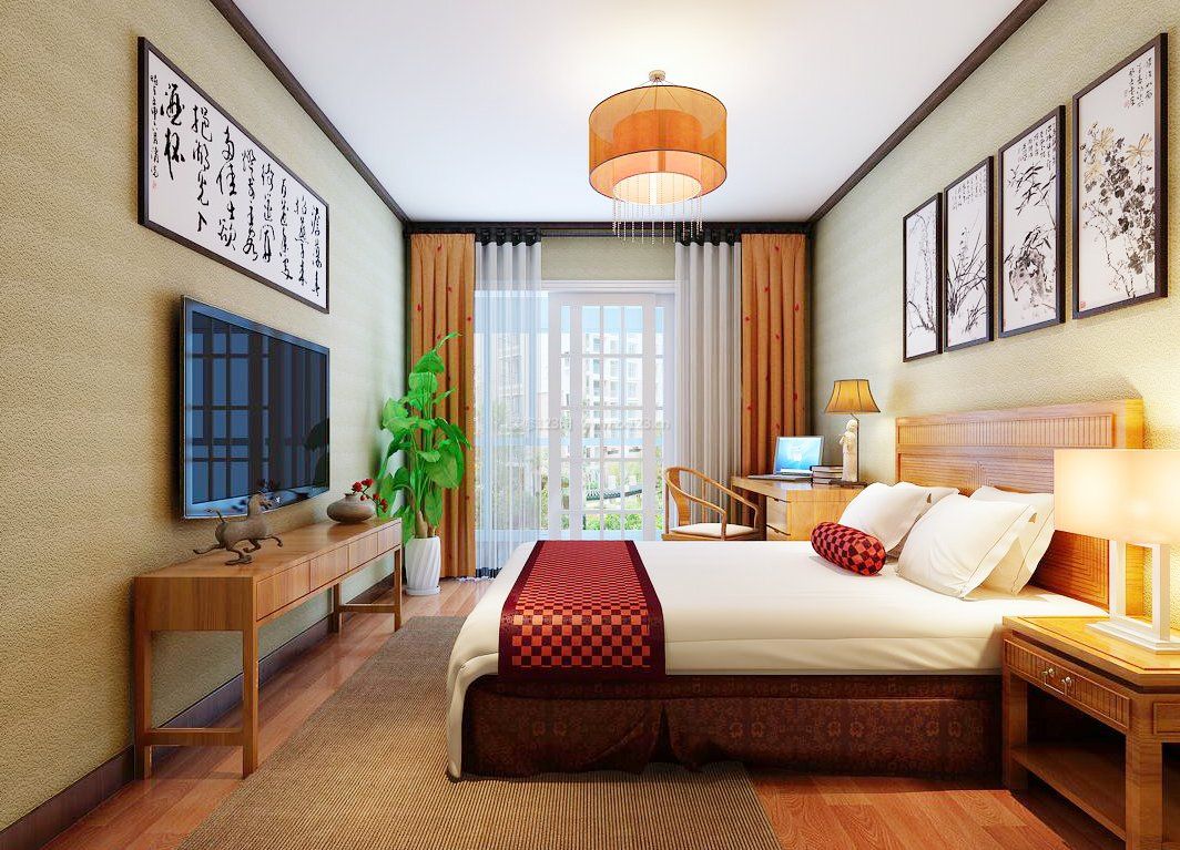 新中式风格装饰元素主卧室装修效果图片