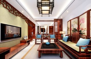 新中式风格装饰元素客厅实木家具