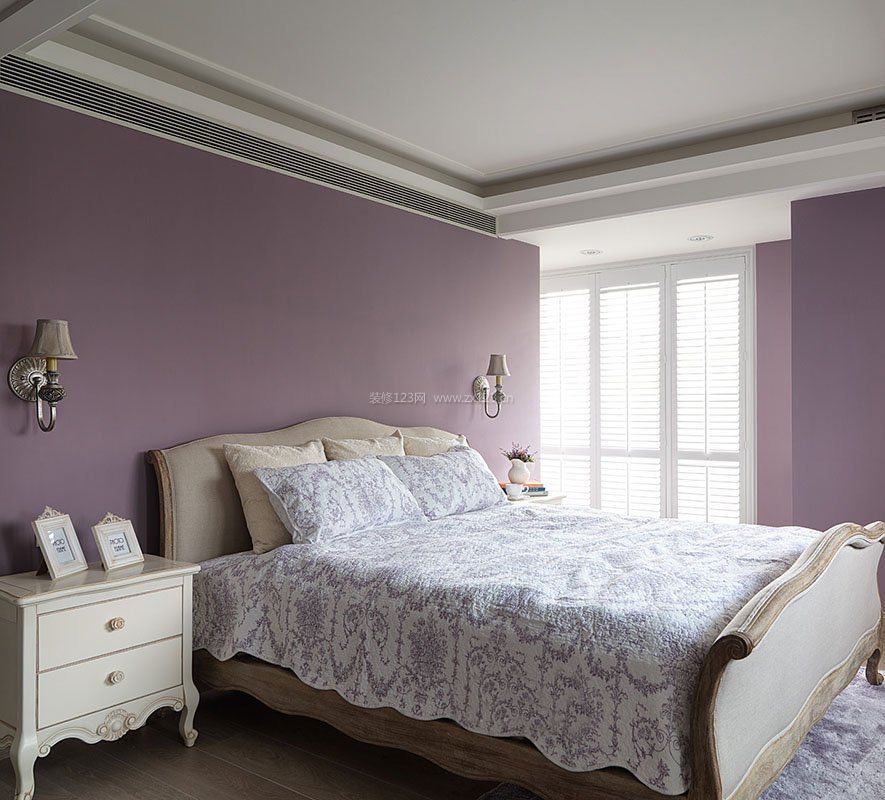 简欧装修风格别墅漂亮的卧室图片