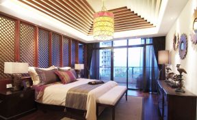 东南亚风格别墅 卧室装饰效果图