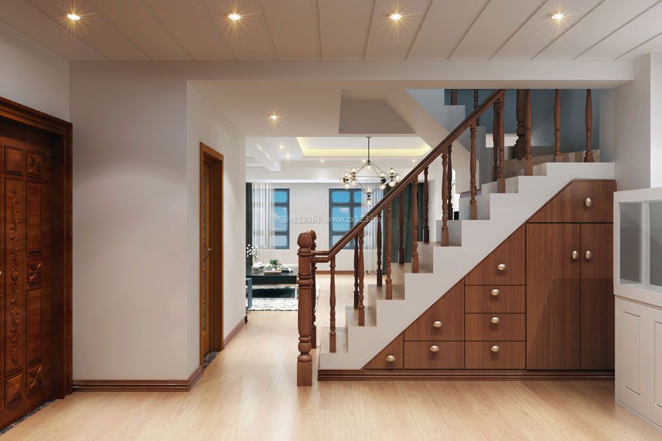 105房屋室内楼梯扶手设计装修效果图