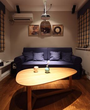 小户型客厅异形茶几设计装修效果图片