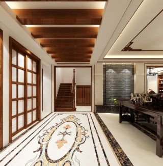 家装客厅地面瓷砖装修设计效果图