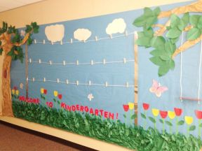 幼儿园走廊主题墙饰装修图片 