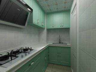 小户型厨房整体橱柜颜色装修效果图大全2023图片