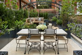 别墅花园设计实景图 休闲阳台装修效果图