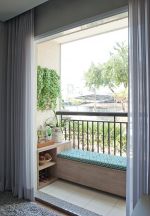 阳台窗帘纱帘装修效果图片