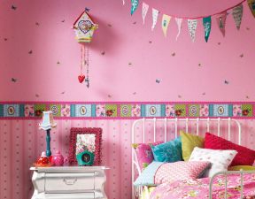 儿童房装修 家居粉色卧室