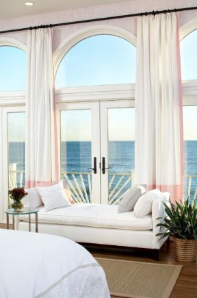 阳台窗帘装修效果图 海景别墅图片