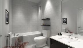 小卫生间瓷砖砖砌浴缸装修效果图片