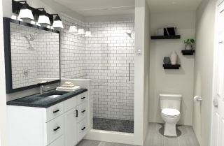 小卫生间浴室瓷砖装修效果图