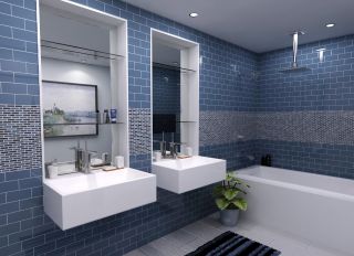 最新房屋厕所瓷砖装修效果图欣赏