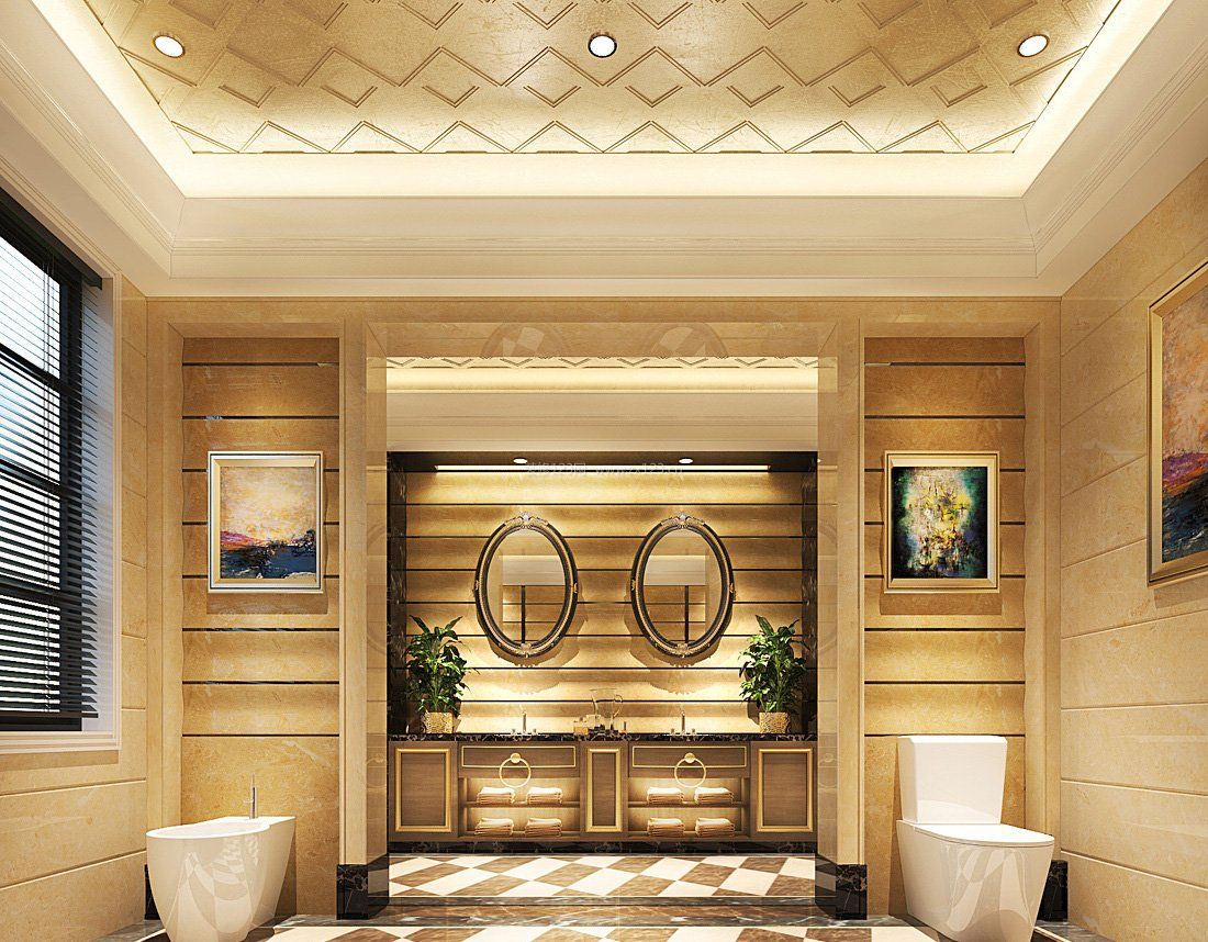 高级别墅设计浴室瓷砖装修效果图