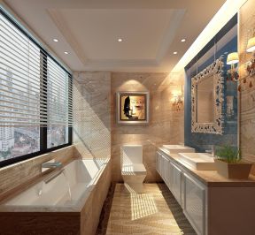 现代时尚浴室瓷砖装修效果图 