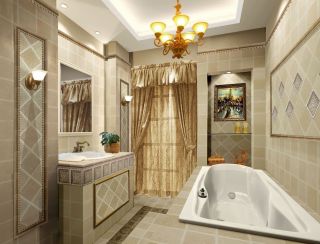浴室的瓷砖装修效果图