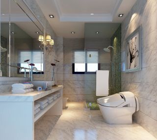 浴室大理石瓷砖装修效果图