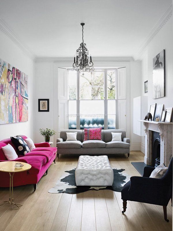 室内后现代风格客厅沙发颜色搭配