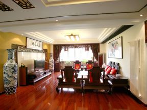 中式古典客厅红木家具装修效果图片