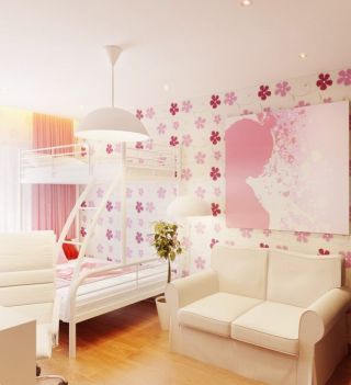 50平方温馨卧室墙纸装修效果图