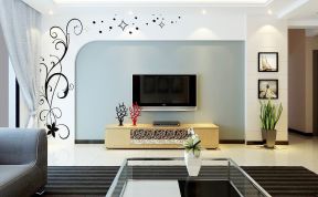 电视墙造型效果图 简洁小型家居室