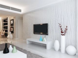 现代简约客厅硅藻泥背景墙效果图片 