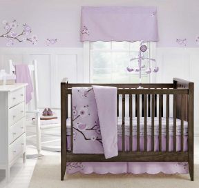 浅紫色卧室婴儿房装修效果图