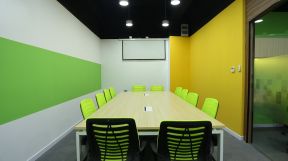 小型会议室背景墙效果图  现代风格装修图片