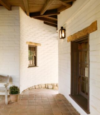 白色欧式房屋外墙瓷砖家装效果图 