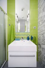 卫生间绿色瓷砖贴图装修设计图