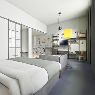 单身公寓屋设计15平米卧室装修图