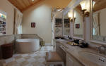 美式风格别墅圆形浴缸装修效果图片